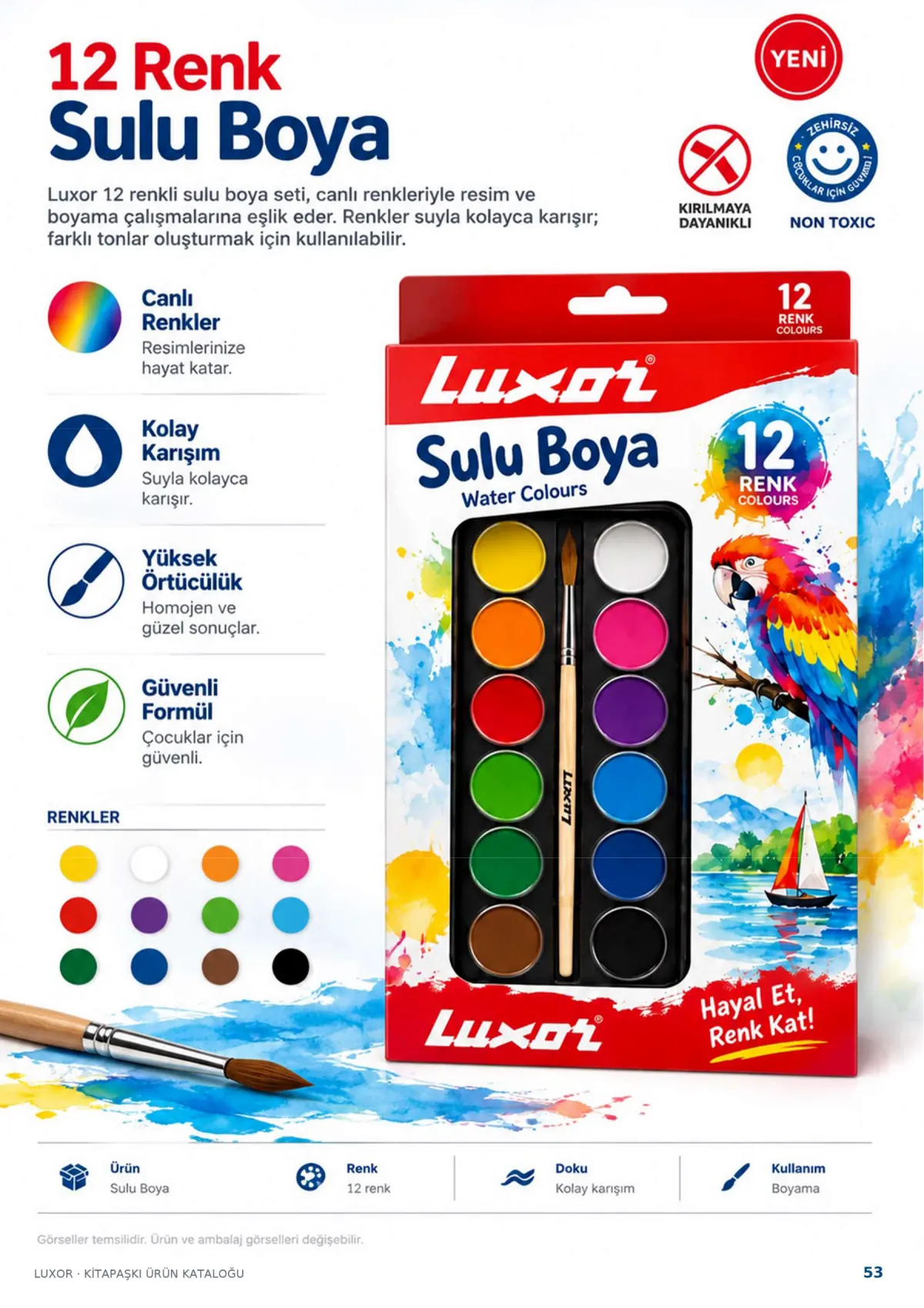Luxor Türkiye ürün kataloğu, Çocuklar İçin Boyama, sayfa 53